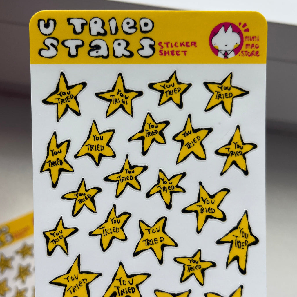 u tried stars sticker sheet