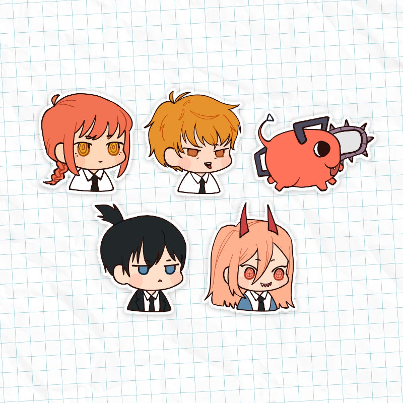 Chainsaw Man Chibi stickers