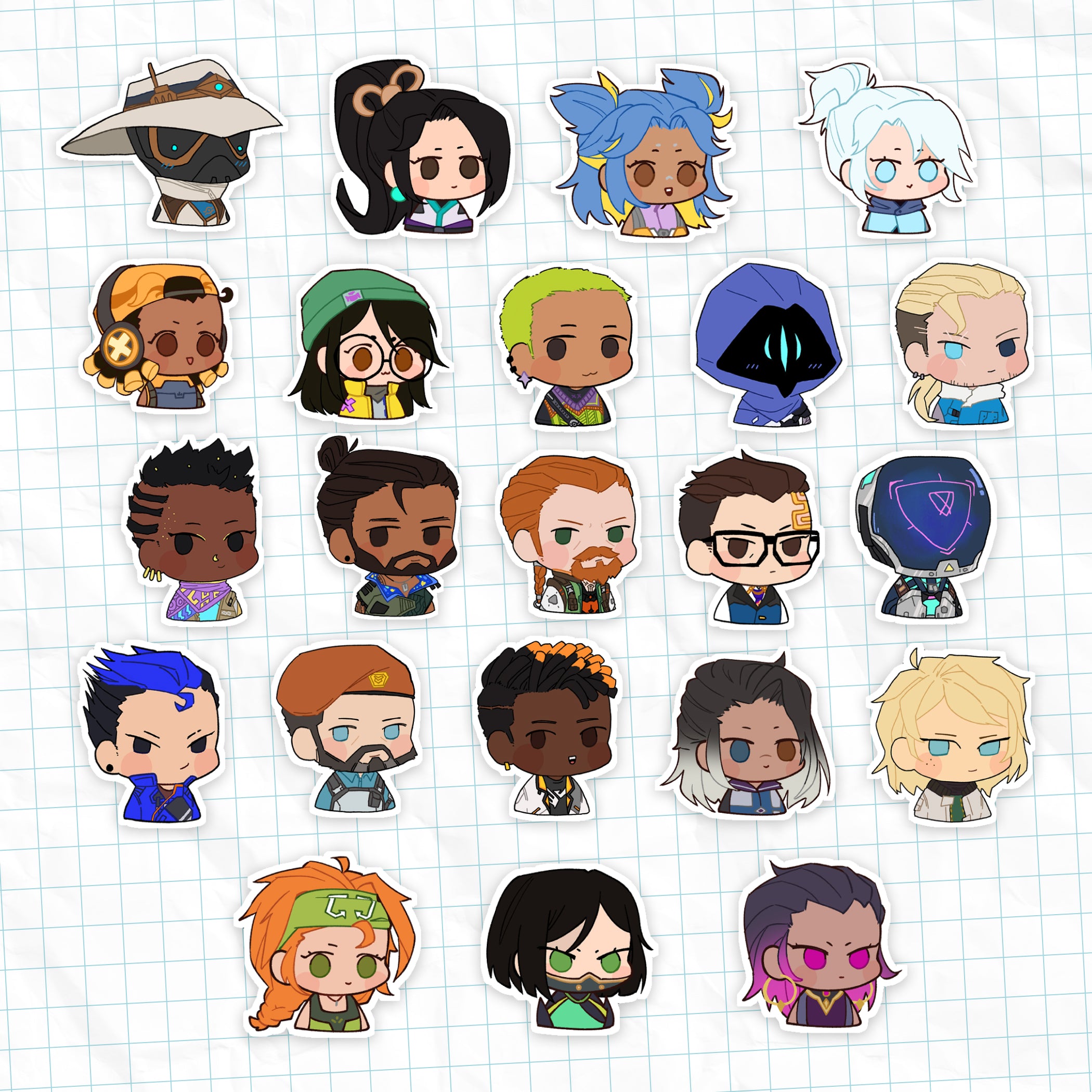 valorant chibi stickers